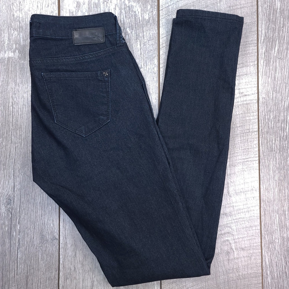 34 Heritage Boyfriend Jeans Womens 26 Dark Indigo Anne Welles Slim Denim